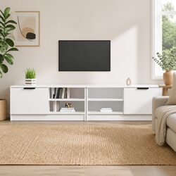 Reliable White TV Cabinet Offering Practical Solutions