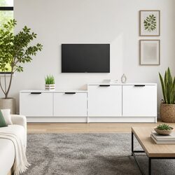 Practical White TV Cabinet for Your Entertainment Needs