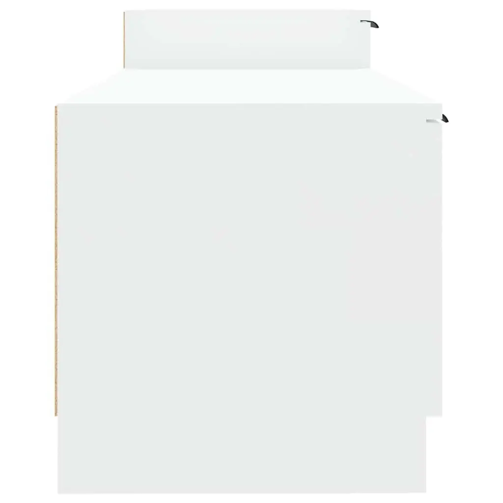 TV Cabinet Storage Unit with Doors and Compartments 158.5 x 36 x 45 cm White Engineered Wood