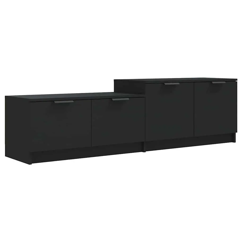 TV Cabinet Black Storage Unit for Living Room 158.5 x 36 x 45 cm