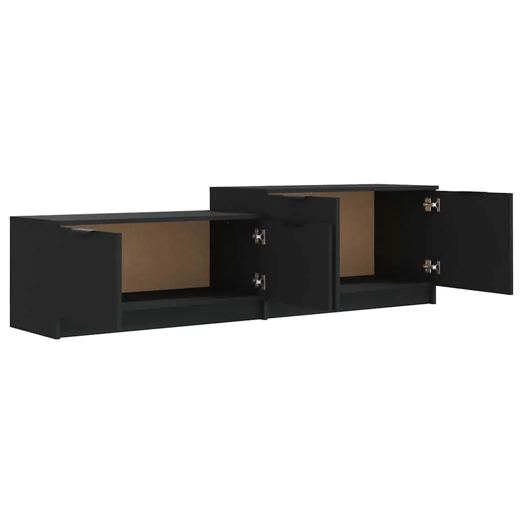 TV Cabinet Black Storage Unit for Living Room 158.5 x 36 x 45 cm
