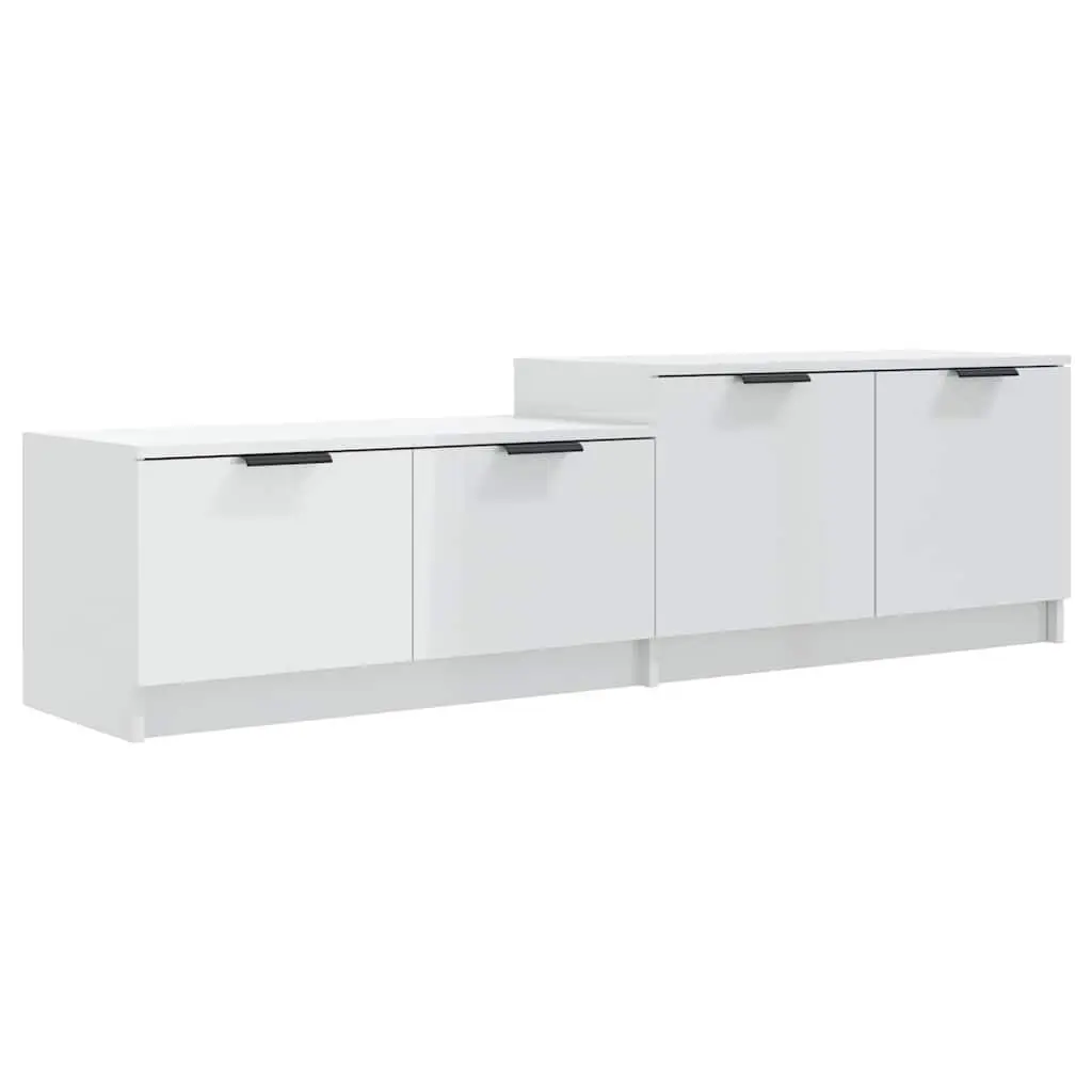 TV Cabinet Modern Storage Unit White High Gloss 1585 x 360 x 450 mm