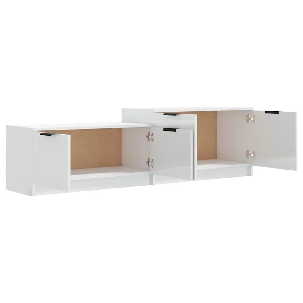 TV Cabinet Modern Storage Unit White High Gloss 1585 x 360 x 450 mm