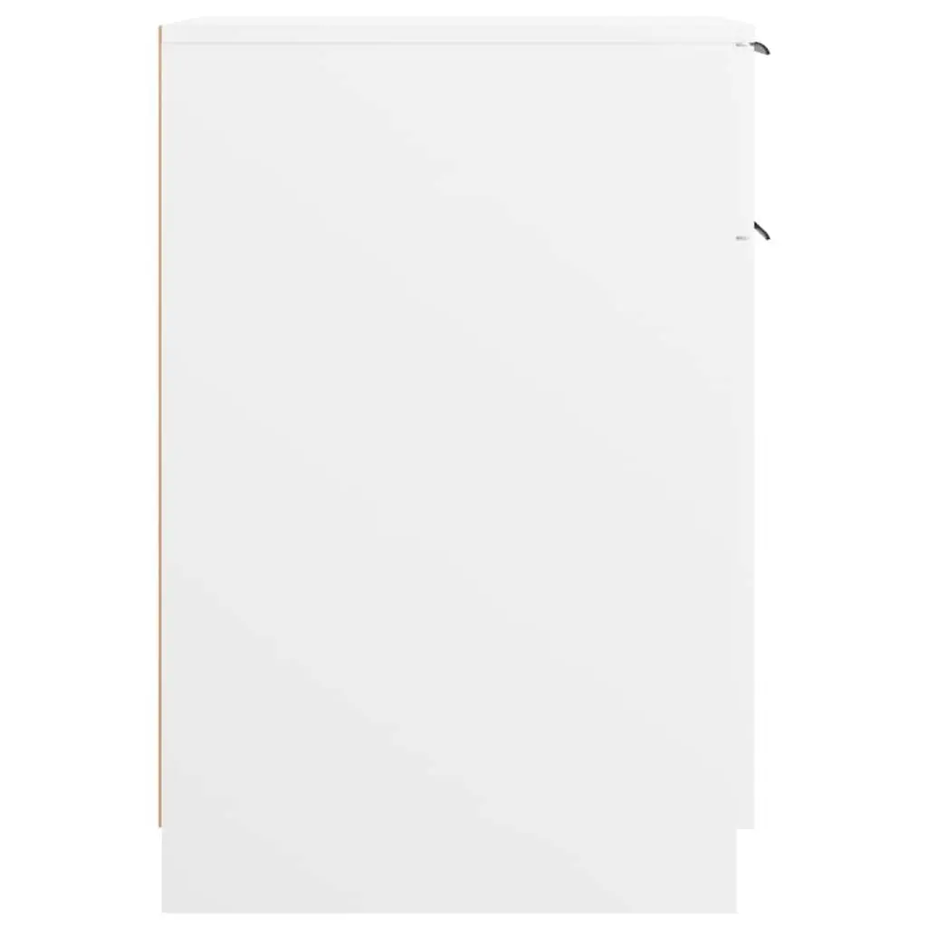 Desk Cabinet White Storage Unit with Drawer Compartments Home Office 33.5 x 50 x 75 cm