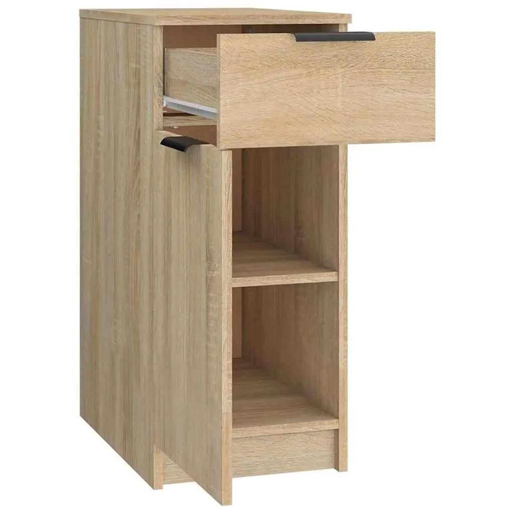 Desk Organizer Storage Cabinet Engineered Wood Brown 33.5x50x75cm