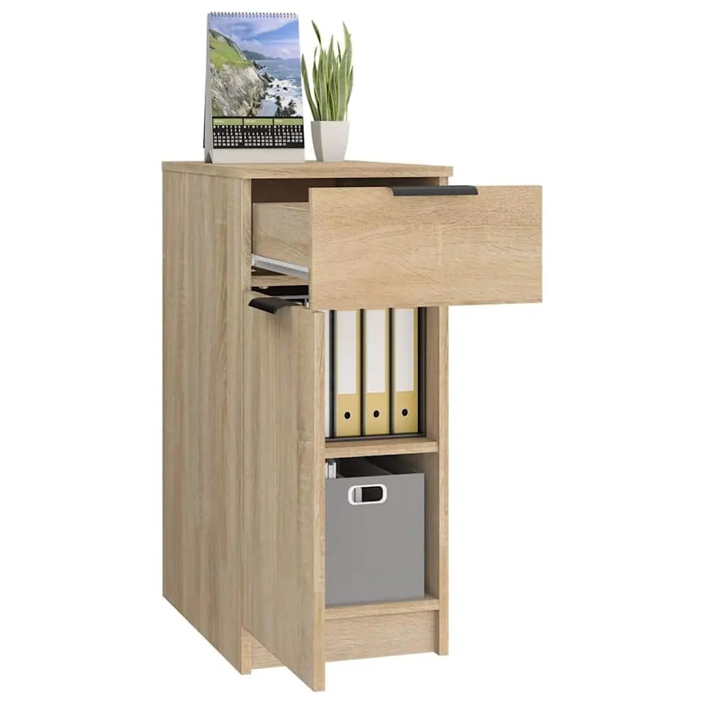 Desk Organizer Storage Cabinet Engineered Wood Brown 33.5x50x75cm