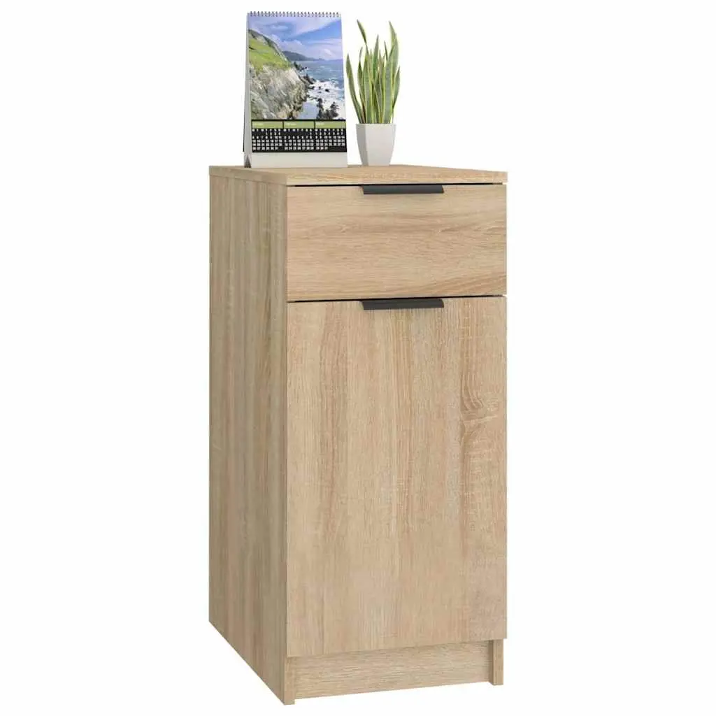 Desk Organizer Storage Cabinet Engineered Wood Brown 33.5x50x75cm