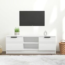 Reliable White High Gloss TV Cabinet for Practical Use