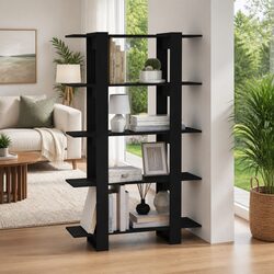 Reliable Black Book Cabinet Room Divider for Your Home