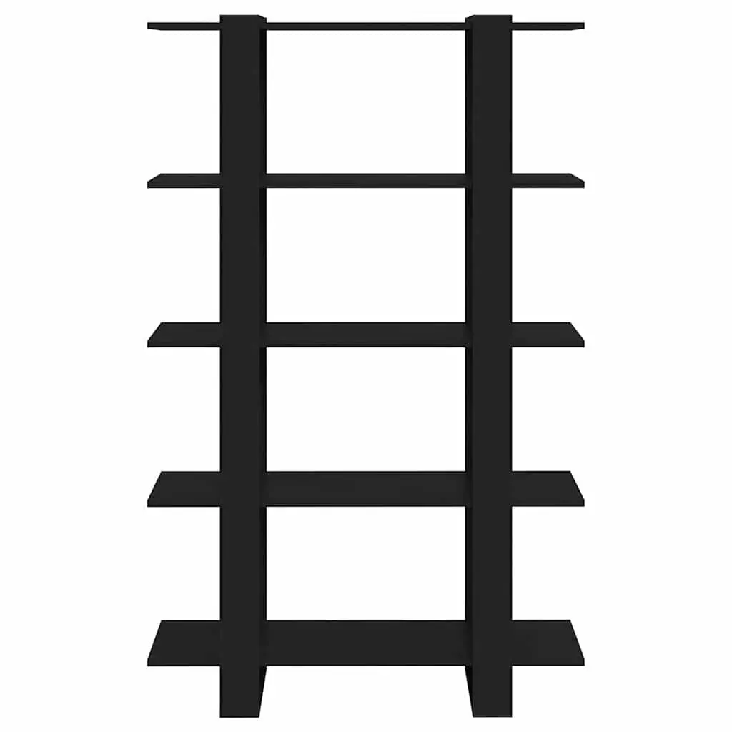 Black Book Cabinet Room Divider Bookshelf Storage Unit 100x30x160cm