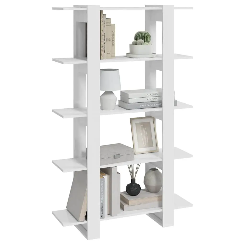 Book Cabinet Room Divider Storage 100x30x160cm High Gloss White