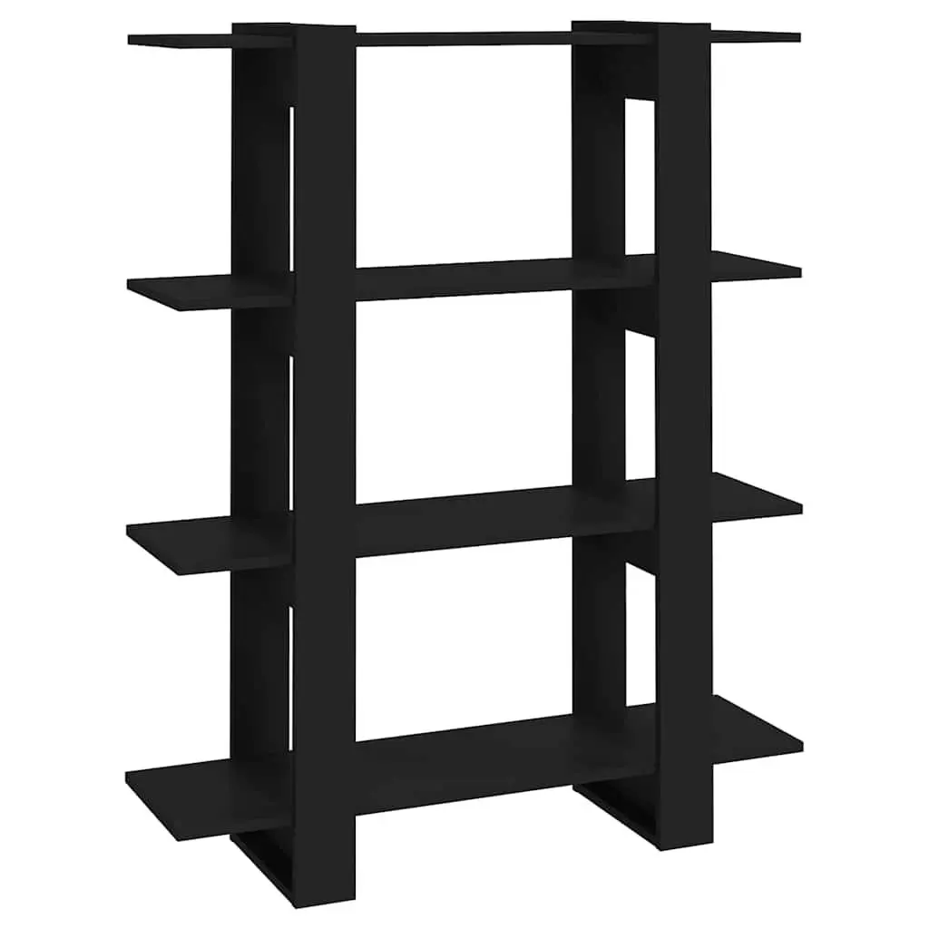 Book Cabinet Storage Organiser 100cm x 30cm x 123.5cm Black