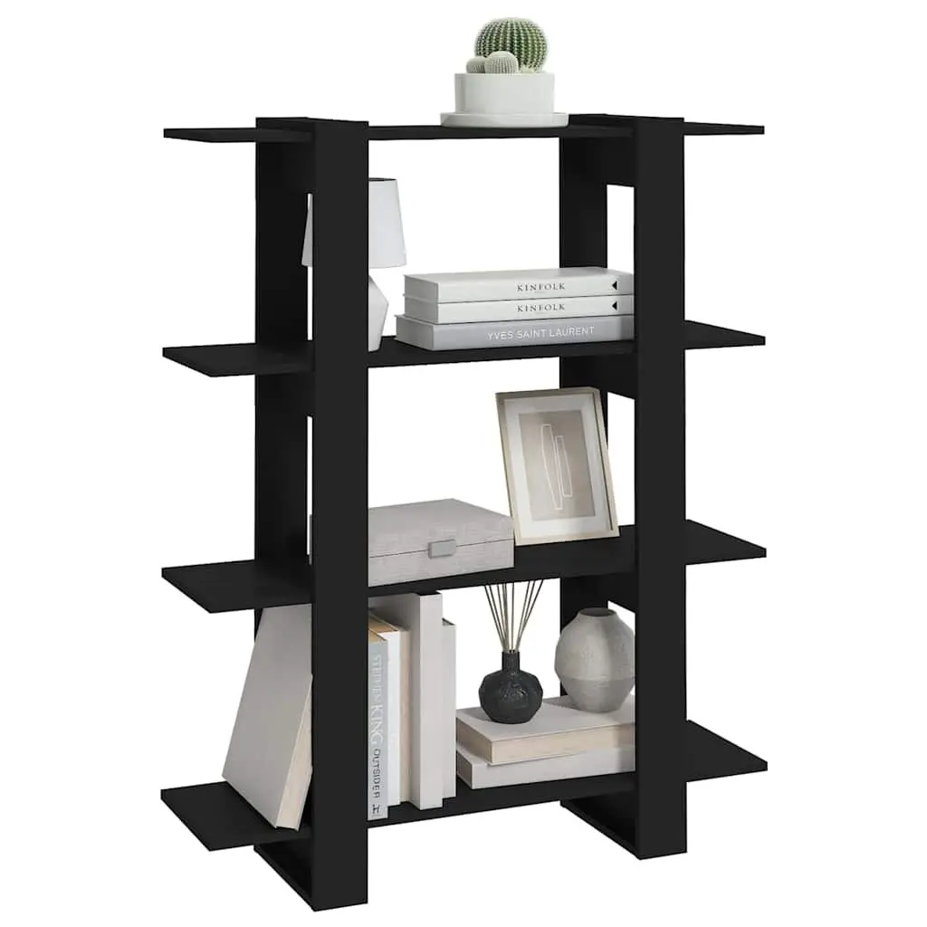 Book Cabinet Storage Organiser 100cm x 30cm x 123.5cm Black