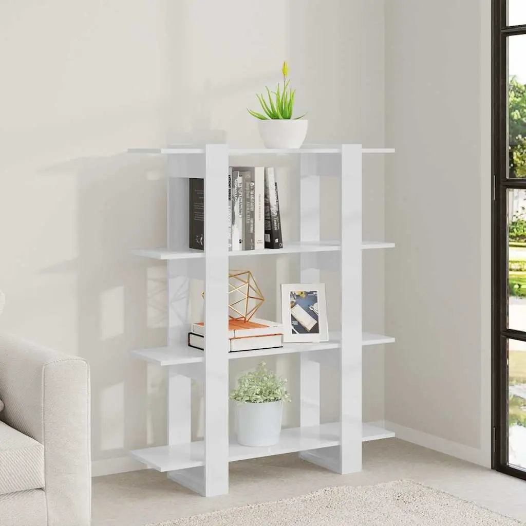 High Gloss White Cabinet with Ample Storage Space