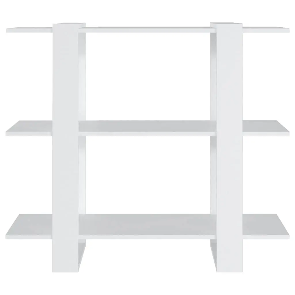 White Book Cabinet Room Divider Shelving Unit Storage Organiser Hallway Bookcase