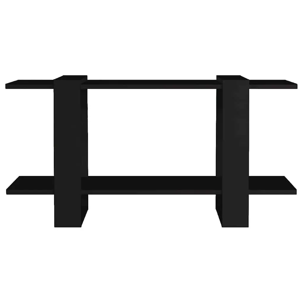 Book Cabinet Black Storage Shelving Unit Engineered Wood Display Bookcase Shelf