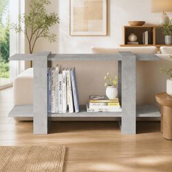 Practical Grey Bookshelf for Organized Living
