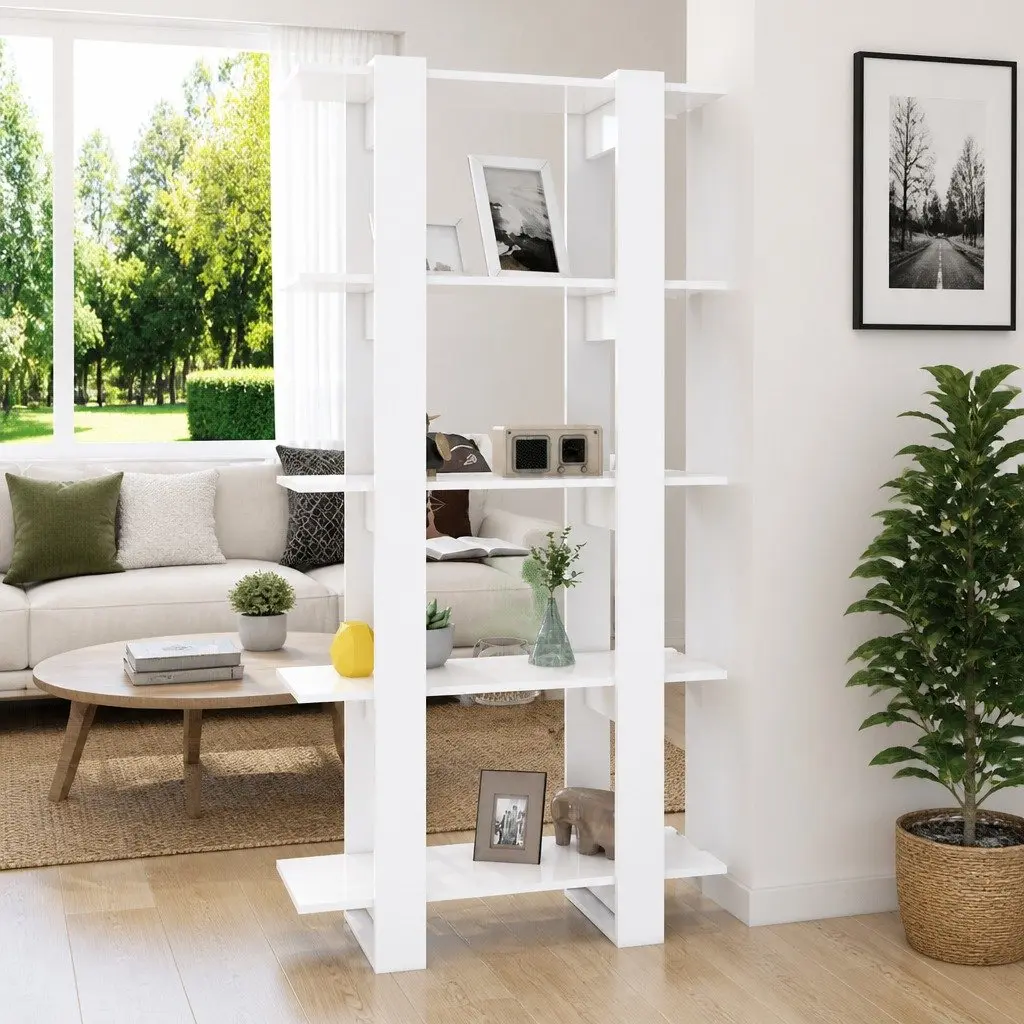 White Book Cabinet & Room Divider 80x30x160cm
