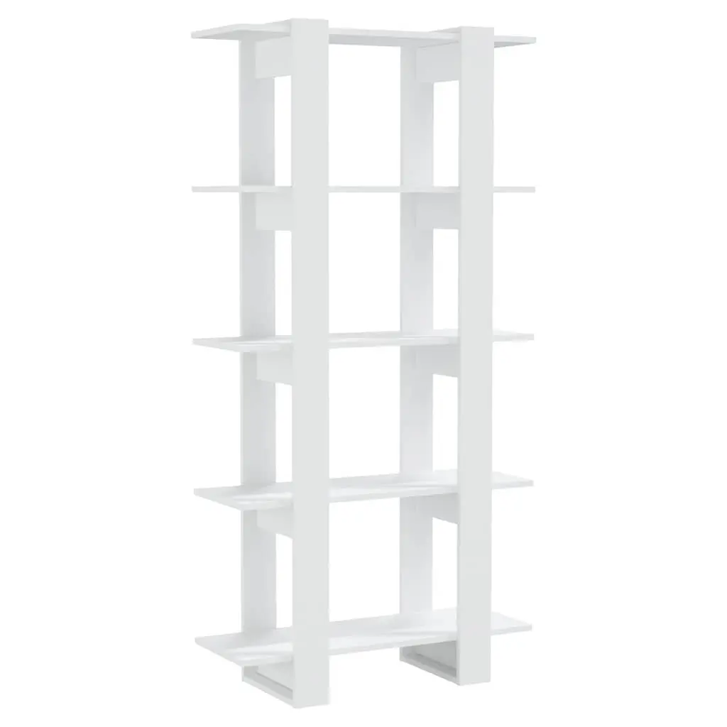 White Book Cabinet & Room Divider 80x30x160cm