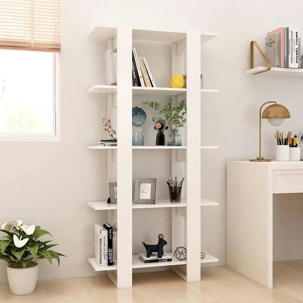 White Book Cabinet & Room Divider 80x30x160cm