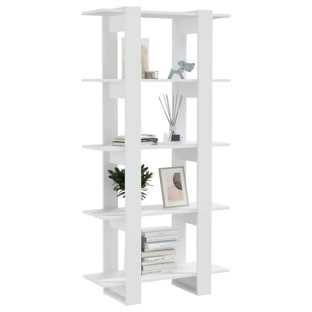 White Book Cabinet & Room Divider 80x30x160cm