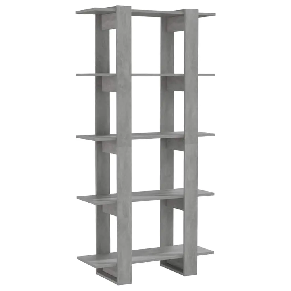 Book Cabinet Room Divider Storage Shelving Unit 80x30x160cm Grey Engineered Wood