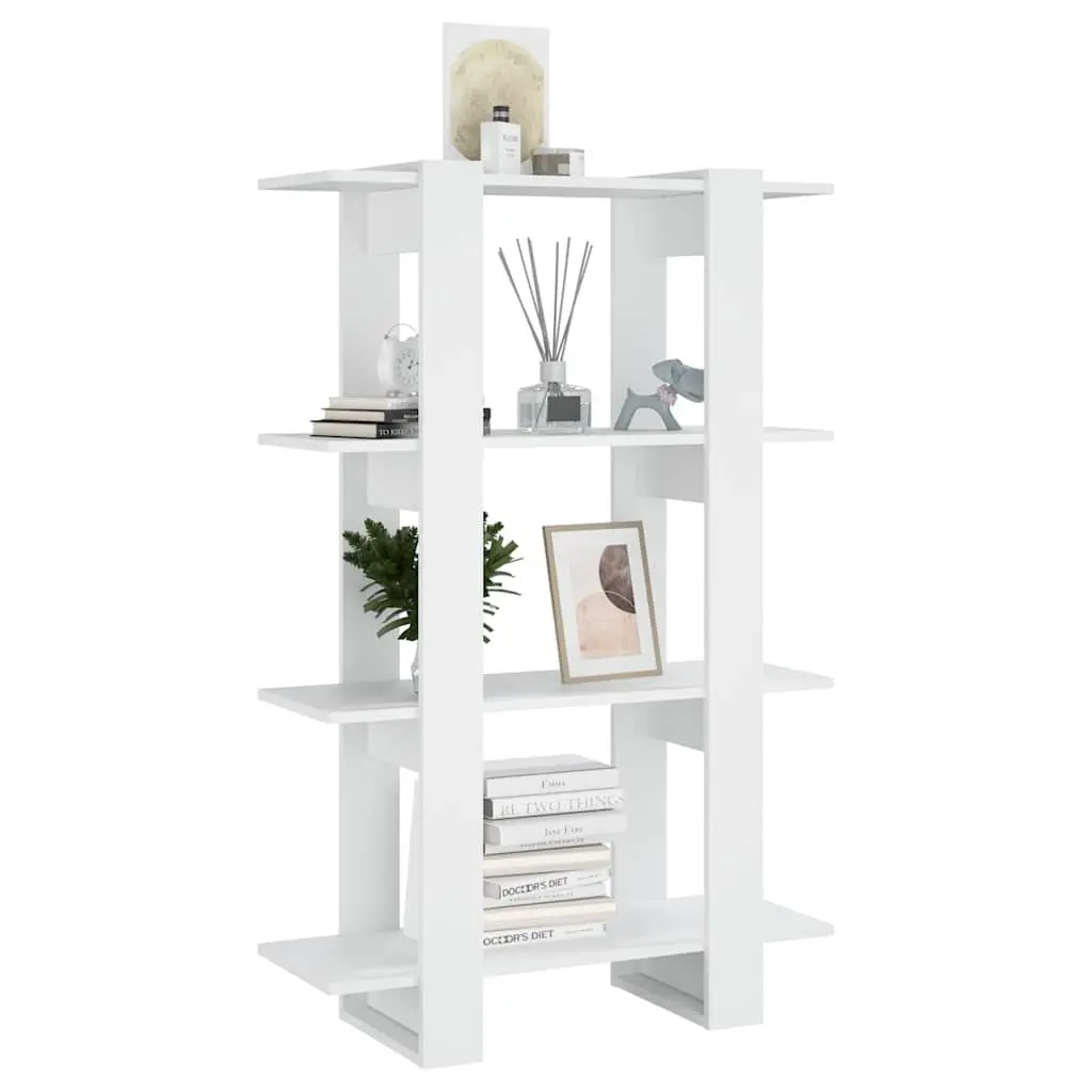 White Wooden Book Cabinet Room Divider Shelving Unit Storage Organiser