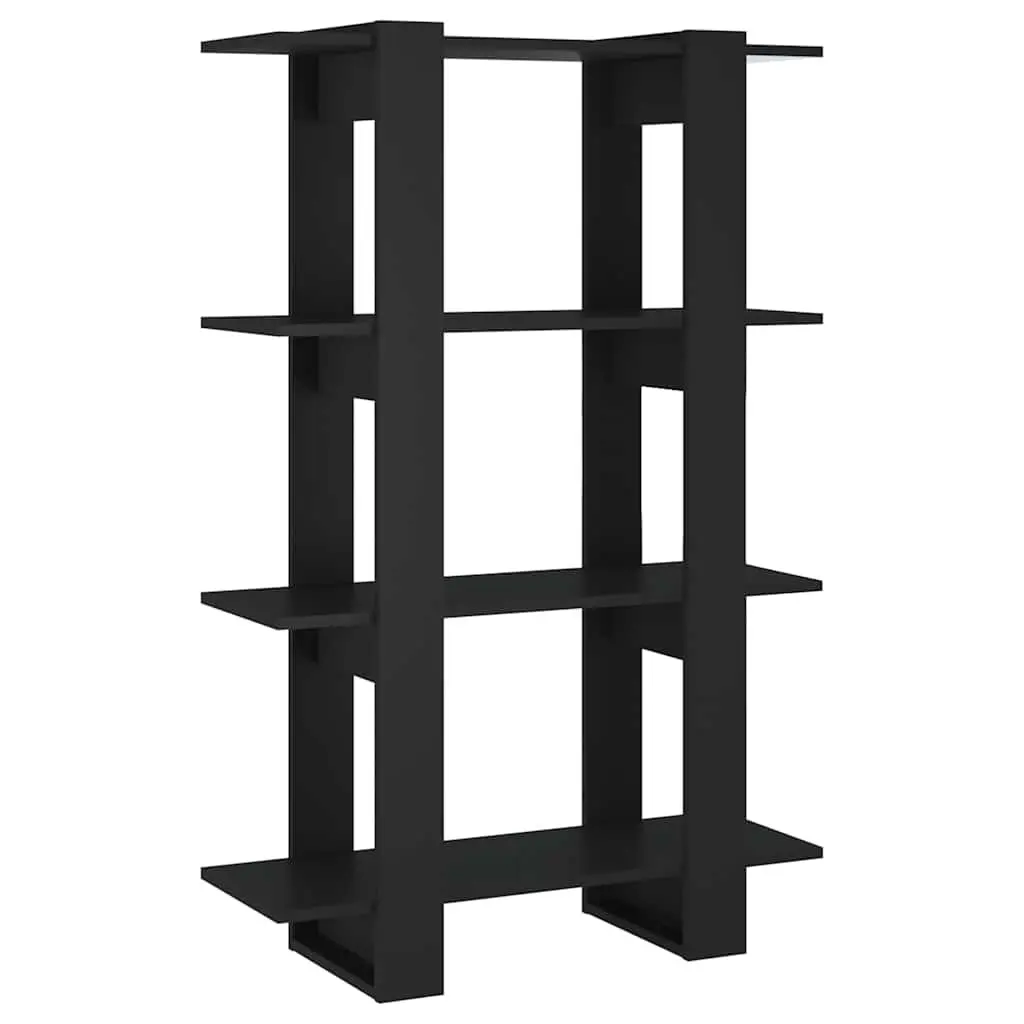 Black Wooden Book Cabinet Standing Shelf Room Divider Storage Organizer