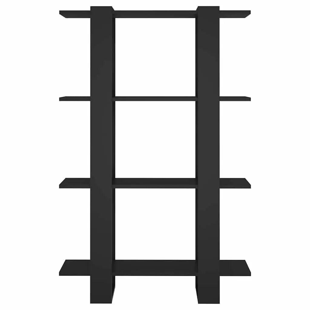 Black Wooden Book Cabinet Standing Shelf Room Divider Storage Organizer