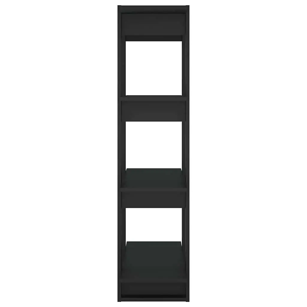 Black Wooden Book Cabinet Standing Shelf Room Divider Storage Organizer