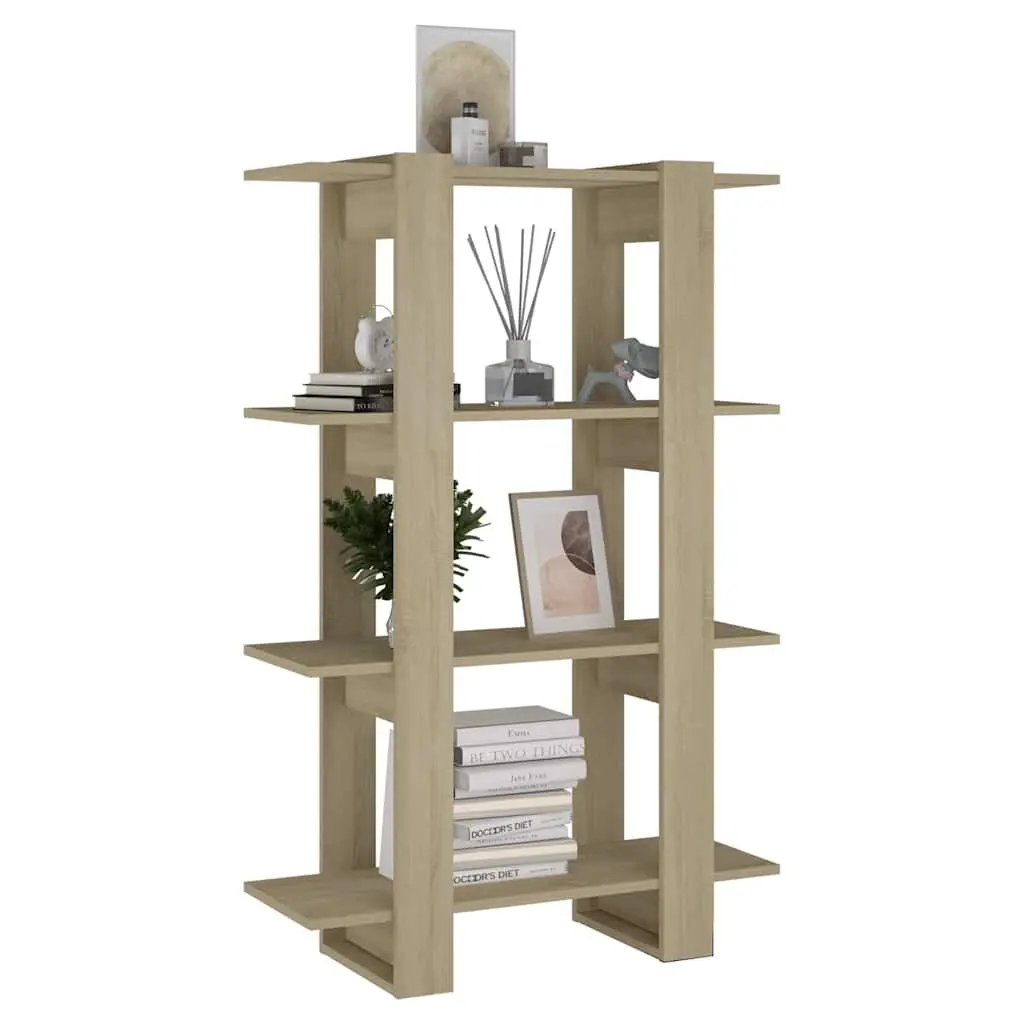 Wooden Book Cabinet Room Divider Bookshelf Storage Organiser Brown Standing