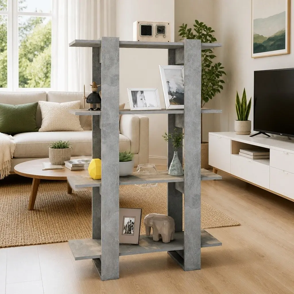 Grey Wooden Shelving Unit for Storage