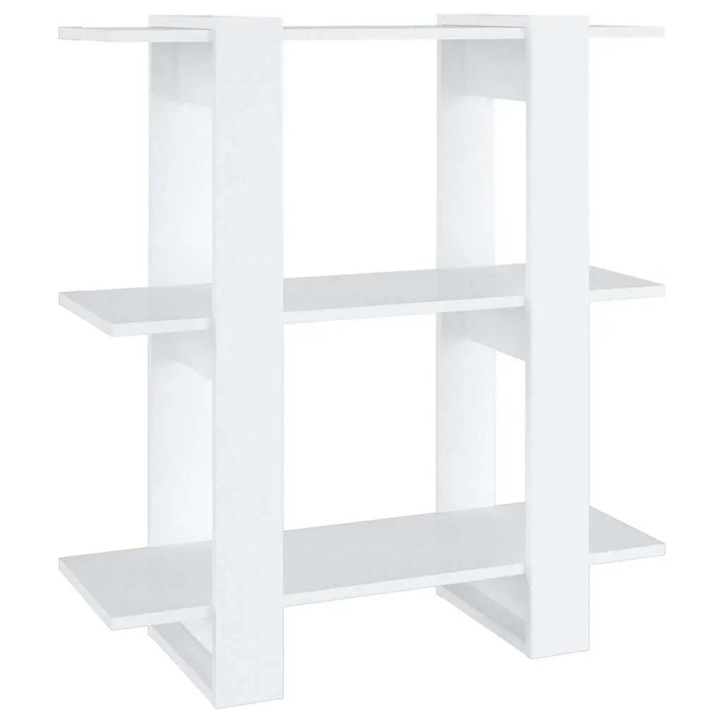 Wooden Book Cabinet Storage Organizer Room Divider 80 x 30 x 87 cm White
