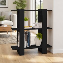 Reliable Black Wooden Bookcase for Storage Needs