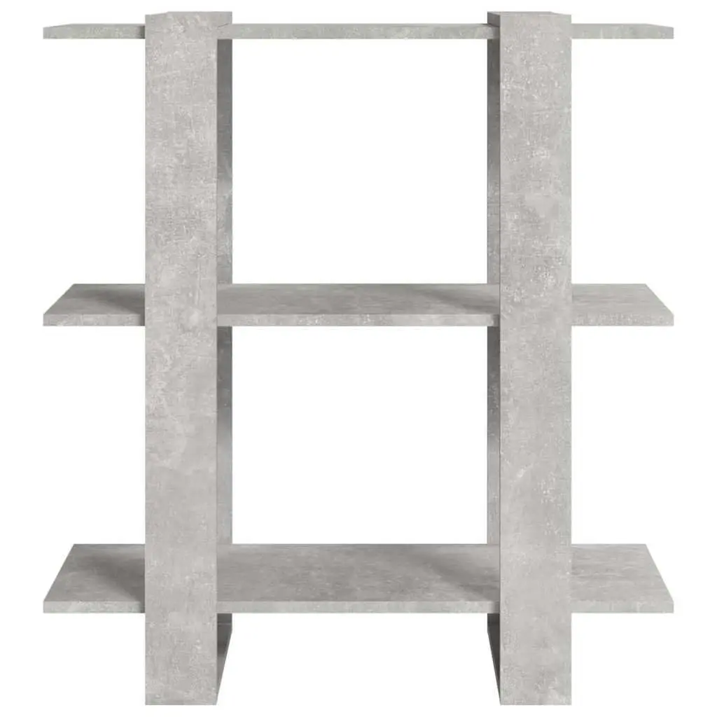 Book Cabinet Room Divider Storage Shelving Unit 80x30x87 cm Grey Wooden
