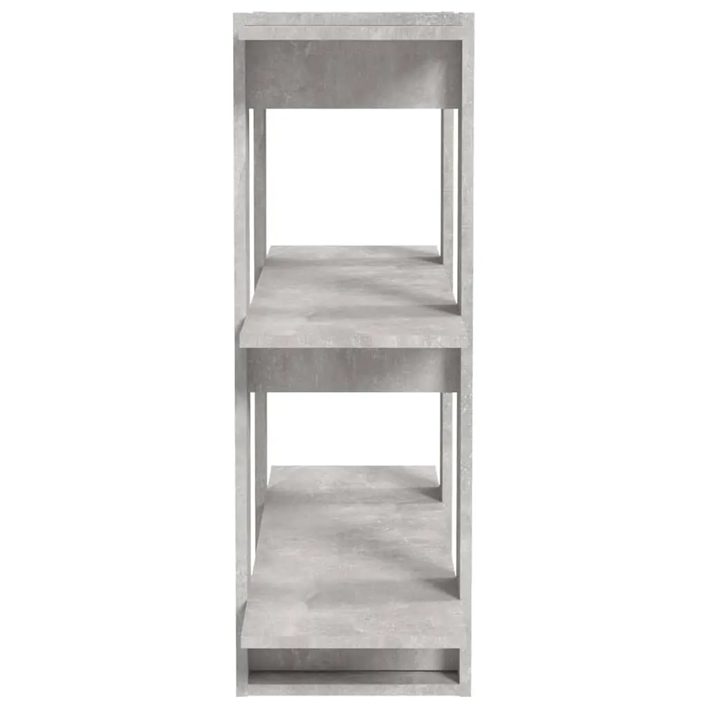 Book Cabinet Room Divider Storage Shelving Unit 80x30x87 cm Grey Wooden