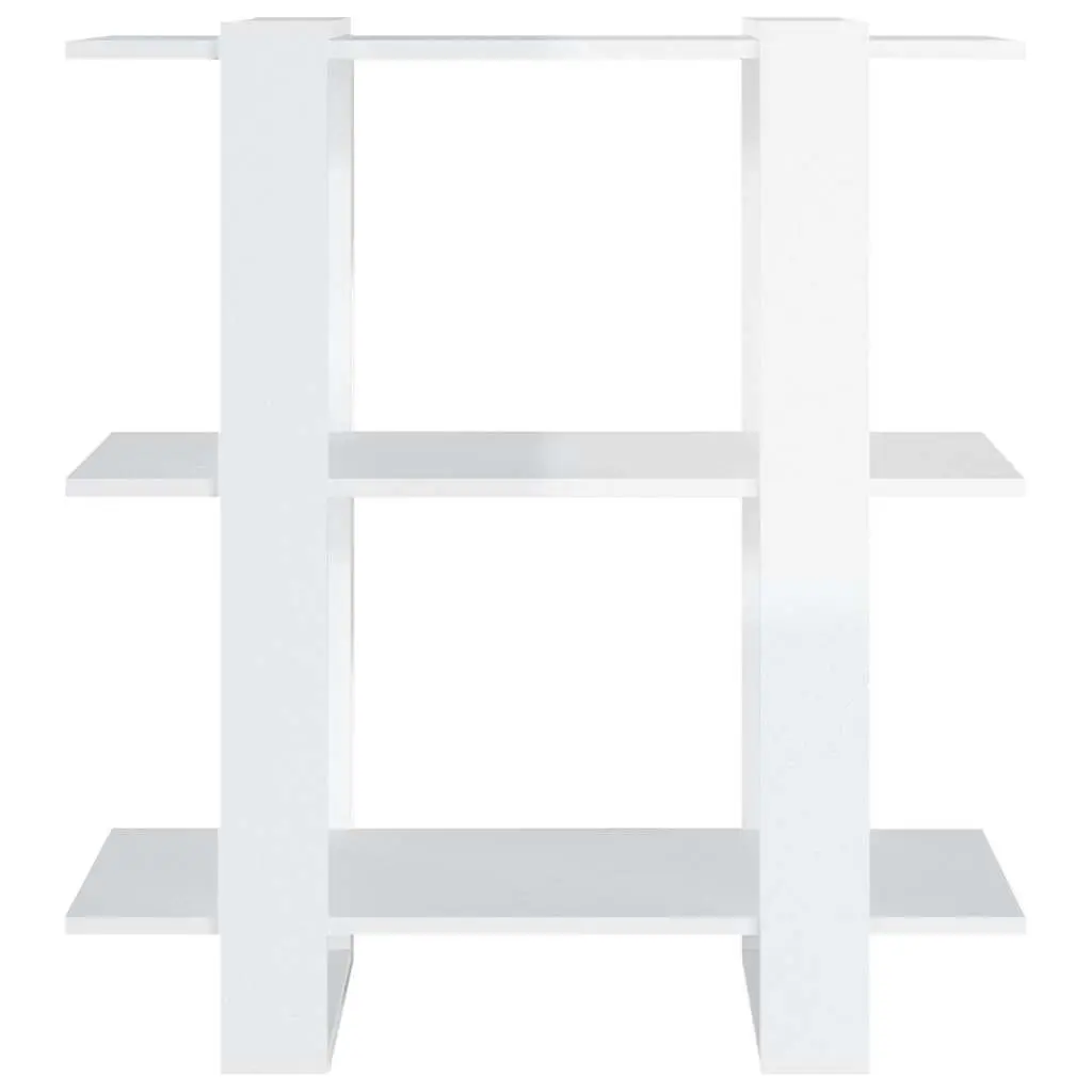 White High Gloss Book Cabinet Room Divider Wooden Bookshelf Storage Shelving