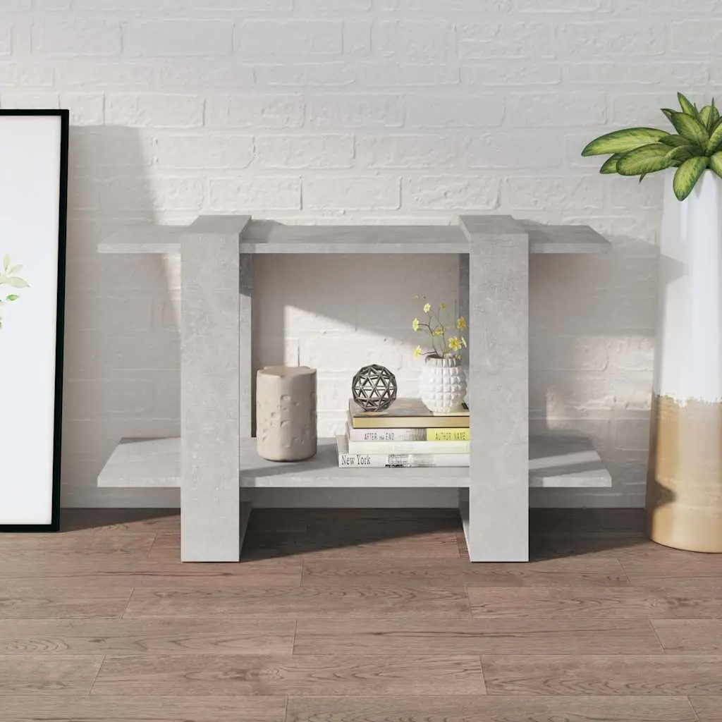 Book Cabinet Room Divider Grey 80x30x51cm Storage Shelf Bookshelf Stand