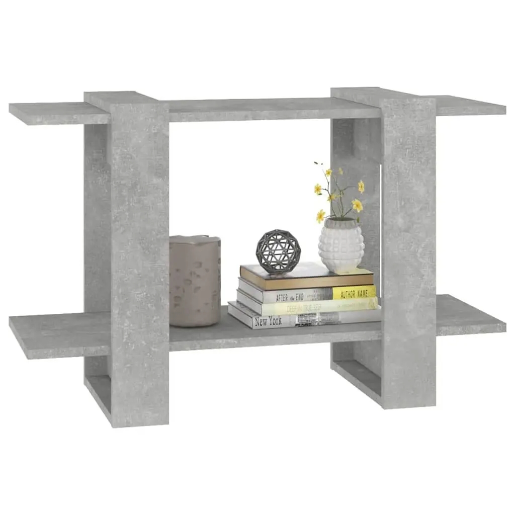 Book Cabinet Room Divider Grey 80x30x51cm Storage Shelf Bookshelf Stand
