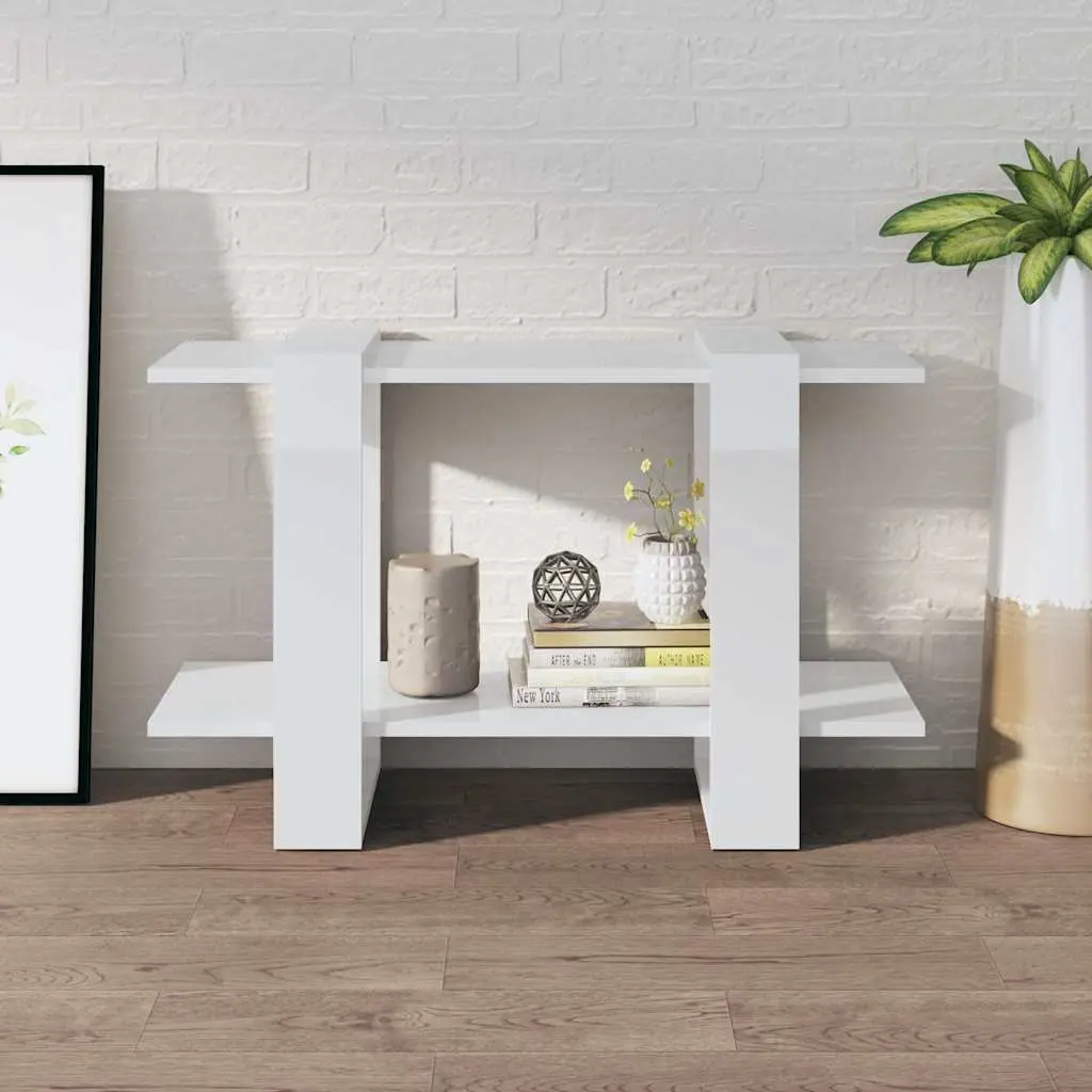 High Gloss White Book Cabinet