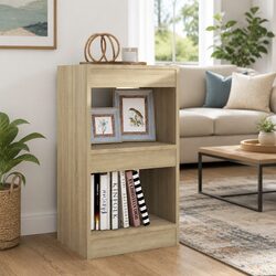 Sonoma Oak Book Cabinet Room Divider with Ample Storage