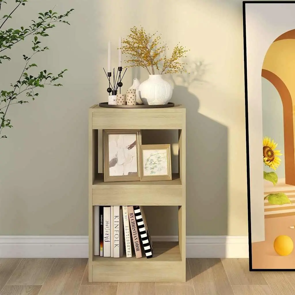 Book Cabinet Room Divider Storage Shelving Unit 40x30x72cm Brown