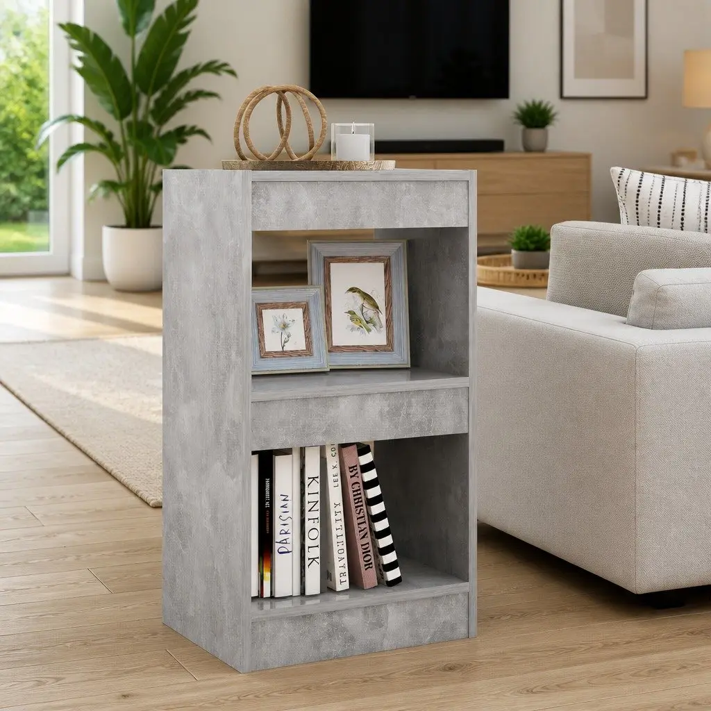 Grey Book Cabinet with Ample Storage