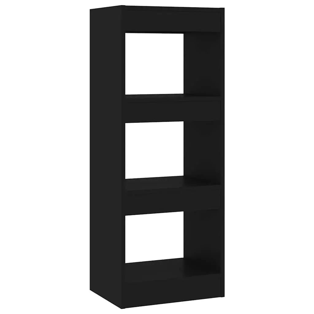 Black Book Cabinet Room Divider with Ample Storage 40x30x103cm