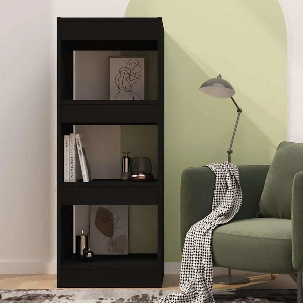Black Book Cabinet Room Divider with Ample Storage 40x30x103cm