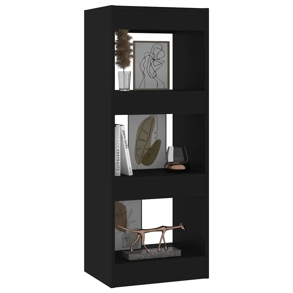 Black Book Cabinet Room Divider with Ample Storage 40x30x103cm