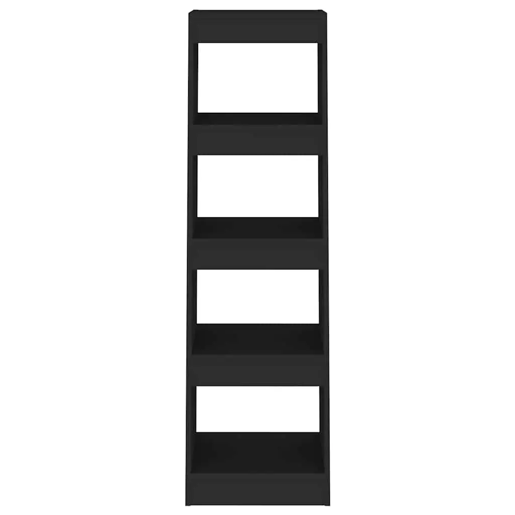 Book Cabinet Room Divider Black Storage Shelving Unit Bookcase Standing Shelf