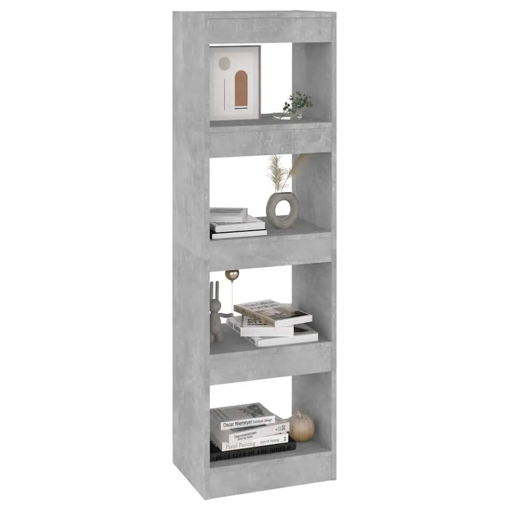 Book Cabinet Room Divider Storage Shelf 40 x 30 x 135 cm Grey