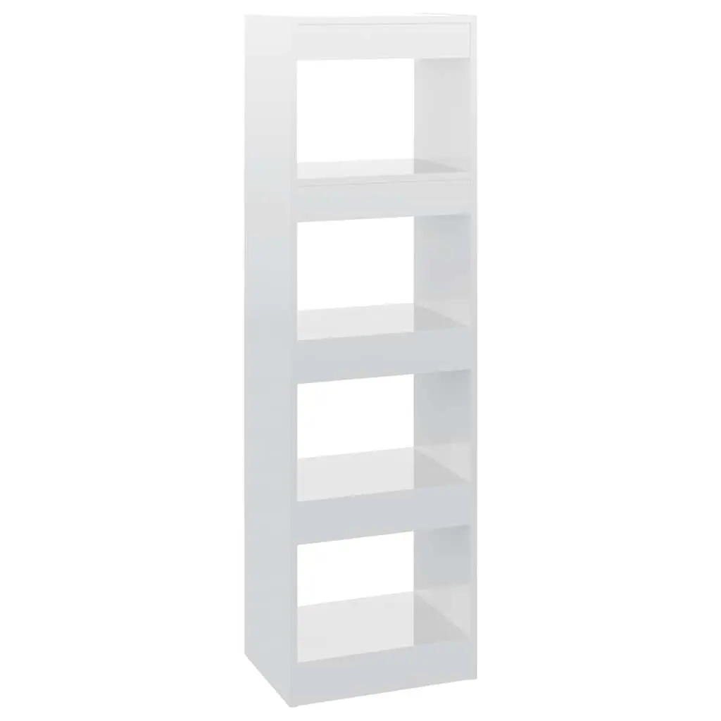 Book Cabinet Room Divider Storage Bookshelf 40x30x135cm White Gloss
