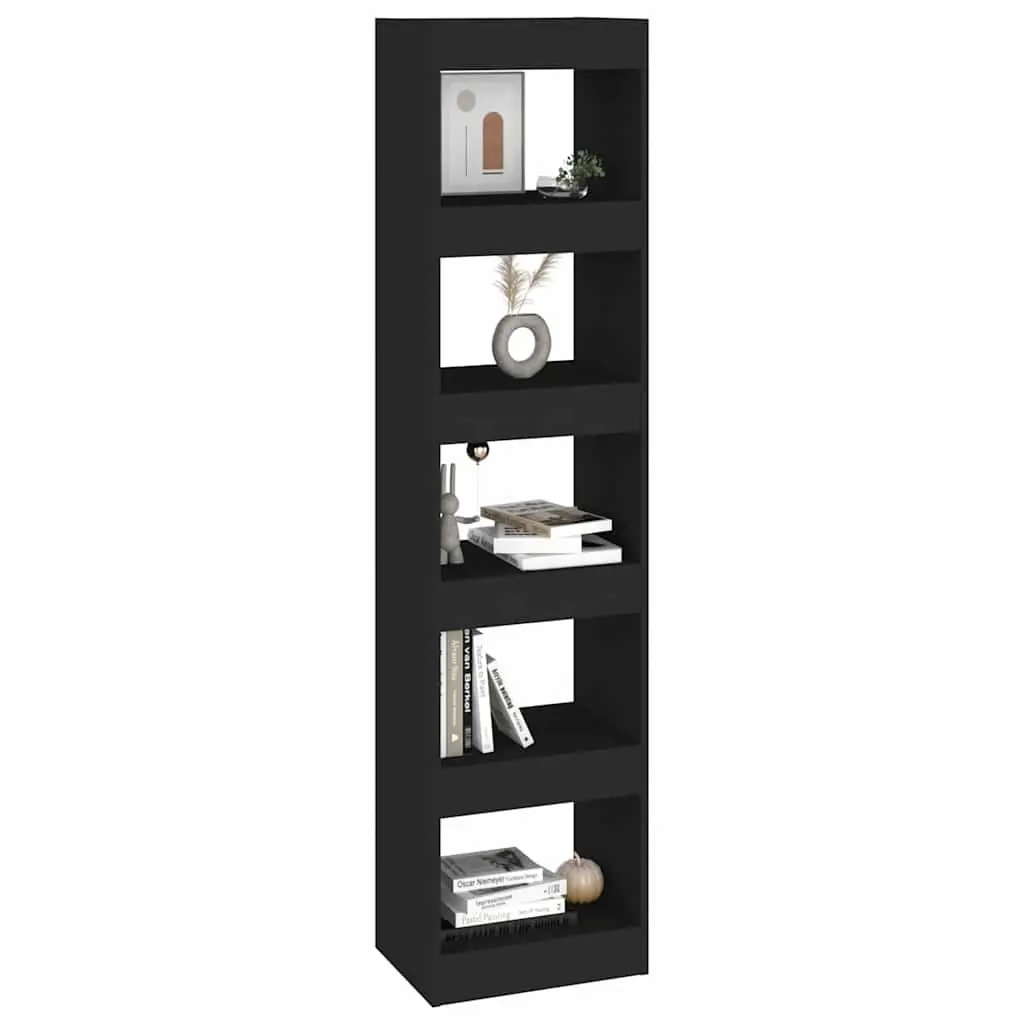Book Cabinet Room Divider Black Bookshelf Storage Organiser Hallway Living Space
